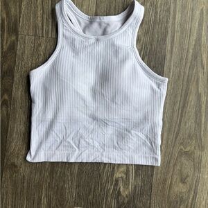 lululemon athletica Ivory Ribbed Crop Top